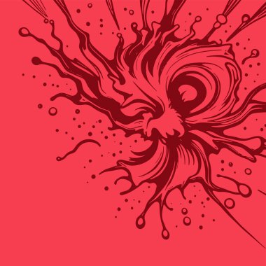 Sıvı veya mürekkep sıçramalarının soyut arkaplanı. Sıvı sıçrama arkaplan sanatı.