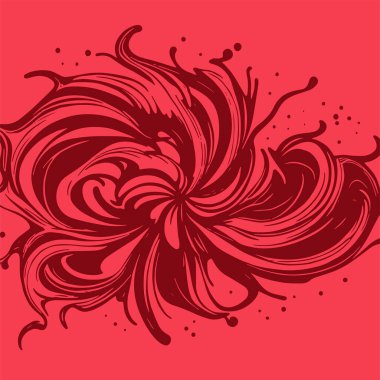 Okyanus dalgası illüstrasyon vektör sanatı. Tek renkli sanatta denizin büyük dalgaları.