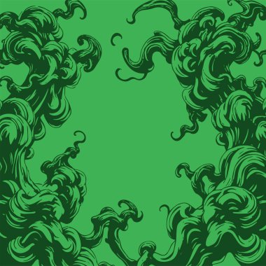 Girdap akış çizgileri olan soyut bir arkaplan. Duman arkaplan sanatının sanatsal akış vuruşları