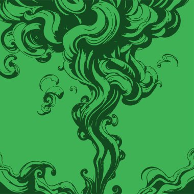 Girdap akış çizgileri olan soyut bir arkaplan. Duman arkaplan sanatının sanatsal akış vuruşları