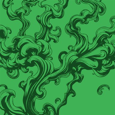 Girdap akış çizgileri olan soyut bir arkaplan. Duman arkaplan sanatının sanatsal akış vuruşları