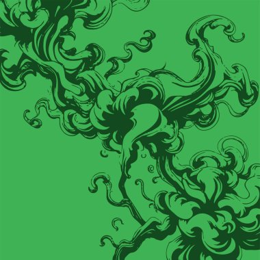 Girdap akış çizgileri olan soyut bir arkaplan. Duman arkaplan sanatının sanatsal akış vuruşları