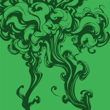 Girdap akış çizgileri olan soyut bir arkaplan. Duman arkaplan sanatının sanatsal akış vuruşları