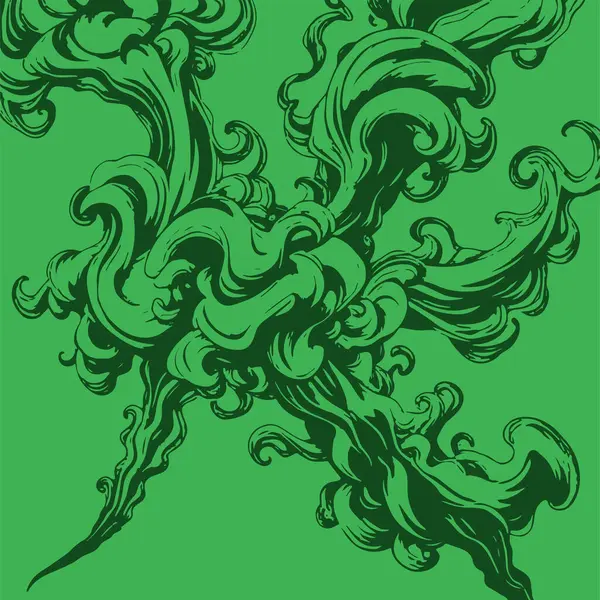 Girdap akış çizgileri olan soyut bir arkaplan. Duman arkaplan sanatının sanatsal akış vuruşları