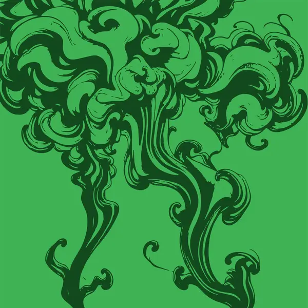 Girdap akış çizgileri olan soyut bir arkaplan. Duman arkaplan sanatının sanatsal akış vuruşları