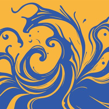 Girdap akış çizgileri olan soyut bir arkaplan. Akan sanatsal vuruşlar - arkaplan sanatı