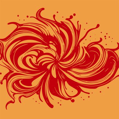 Girdap akış çizgileri olan soyut bir arkaplan. Akan sanatsal vuruşlar - arkaplan sanatı