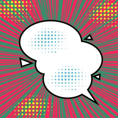 Metin alanı için konuşma baloncuğu ile arka plan patlaması. Kopyalama alanı için metin balonu ile arkaplan çizgileri.