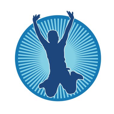 Zıplayan çocukların silueti..