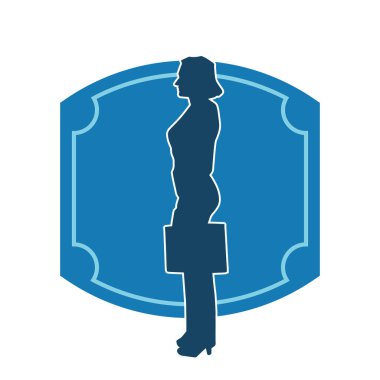 Çanta taşırken yürüyen bir ofis çalışanının silüeti.