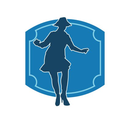 Poz vermiş yaşlı bir kadının silueti. Poz vermiş yaşlı bir kadının silueti..