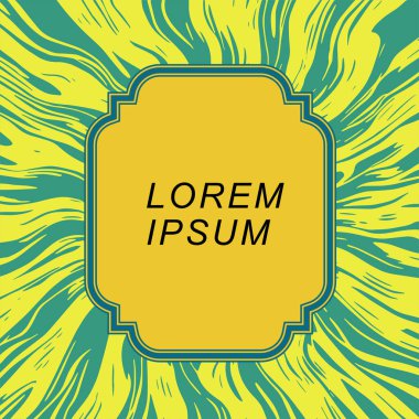 Dalgalı dokulu arkaplanda çerçeve metin alanı. Biçimlendirilmiş çerçeve kopyalama alanı ile soyut arkaplan.