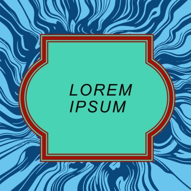Dalgalı dokulu arkaplanda çerçeve metin alanı. Biçimlendirilmiş çerçeve kopyalama alanı ile soyut arkaplan.