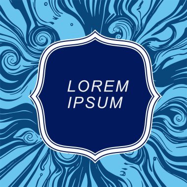 Dalgalı dokulu arkaplanda çerçeve metin alanı. Biçimlendirilmiş çerçeve kopyalama alanı ile soyut arkaplan.