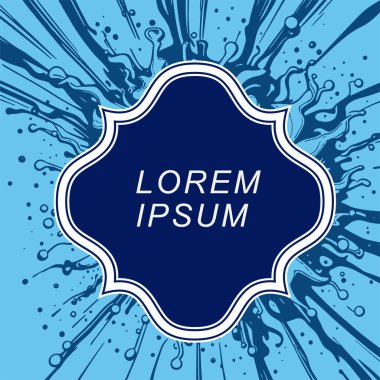 Parlak renklerde desenli arkaplanda çerçeve metin alanı şekli. Patlama arkaplanındaki kenarlık şeklini geçmişe dönük renklerle kopyala.