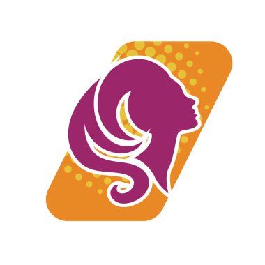 Silhouette of beautiful woman with long hair side view used for hair beauty and spa logo vector icon. Abstract Female Profile with Flowing Hair  Minimalist Vector Art  Beauty & Feminine Branding
