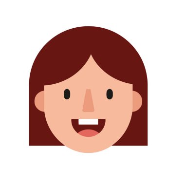 Gap Diş Vektörü İllüstrasyonlu Mutlu Genç Kız