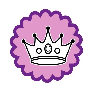 Şatafatlı Kraliyet Prestij ve Zarif Vektör İllüstrasyonu Sembolü. Zafer ödülü, Crown Siyah ve Beyaz Düz Simge. Kraliyet Başarı Asgari Vektör Tasarımı.