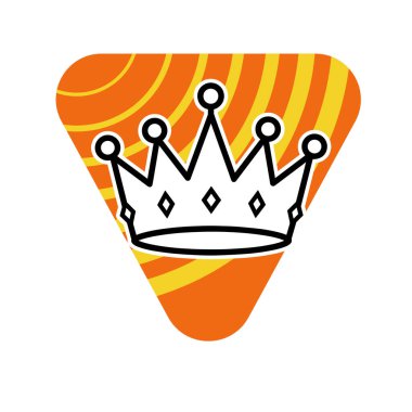 Şatafatlı Kraliyet Prestij ve Zarif Vektör İllüstrasyonu Sembolü. Zafer ödülü, Crown Siyah ve Beyaz Düz Simge. Kraliyet Başarı Asgari Vektör Tasarımı.