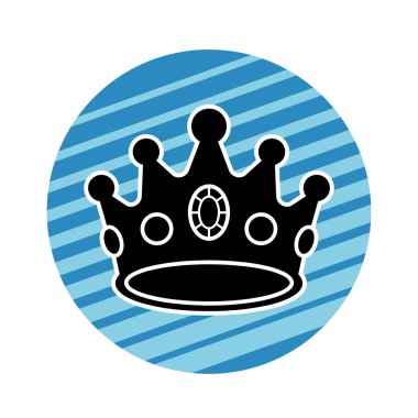 Siyah ve Beyaz Taç Siluet Simgesi. Minimalist Siyah ve Beyaz Taç Sembolü. Tek Renkli Kraliyet Tacı Silueti.