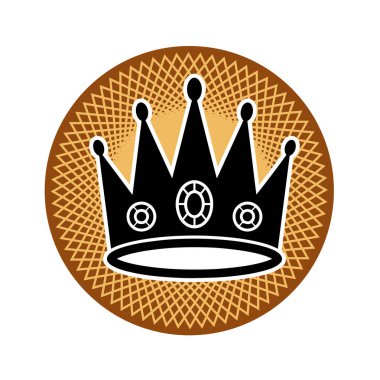 Kraliyet Crown Vektör İllüstrasyonunu Dinamik Pop Sanat Arkaplanıyla SüsleName