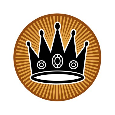 Kraliyet Crown Vektör İllüstrasyonunu Dinamik Pop Sanat Arkaplanıyla SüsleName