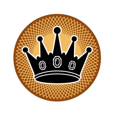 Kraliyet Crown Vektör İllüstrasyonunu Dinamik Pop Sanat Arkaplanıyla SüsleName