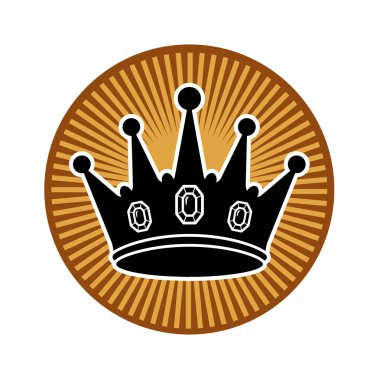 Kraliyet Crown Vektör İllüstrasyonunu Dinamik Pop Sanat Arkaplanıyla SüsleName