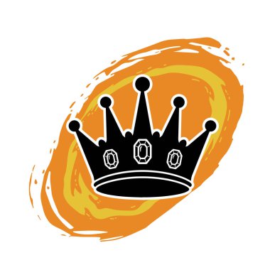 Kraliyet Crown Vektör İllüstrasyonunu Dinamik Pop Sanat Arkaplanıyla SüsleName