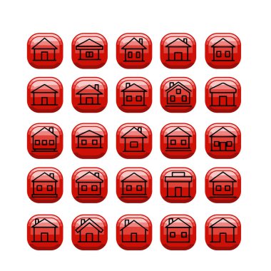 Ev ve Yapı Simgesi Paketi Vektör Biçimi