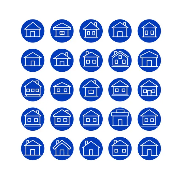 Ev ve Yapı Simgesi Paketi Vektör Biçimi