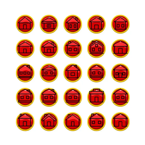 Ev ve Yapı Simgesi Paketi Vektör Biçimi