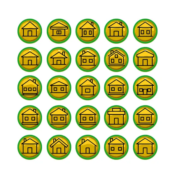 Ev ve Yapı Simgesi Paketi Vektör Biçimi