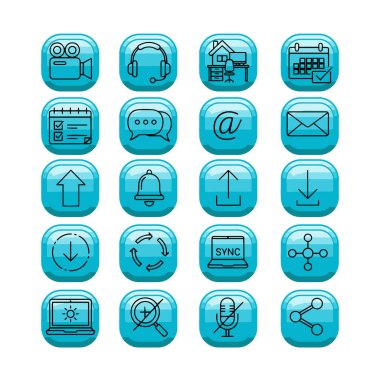 Asgari Satır Biçiminde Teknoloji Simgesi Paketi