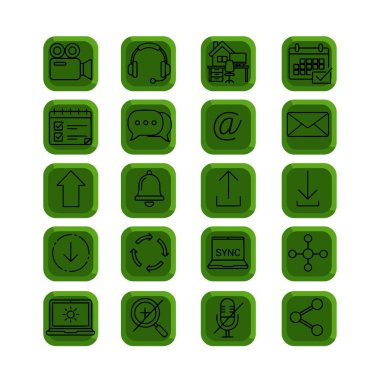 Asgari Satır Biçiminde Teknoloji Simgesi Paketi