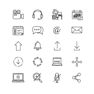 Asgari Satır Biçiminde Teknoloji Simgesi Paketi