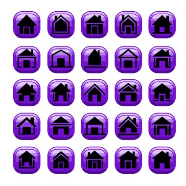 Çoklu Değişikliklerle Ev Şekli Simge Paketi