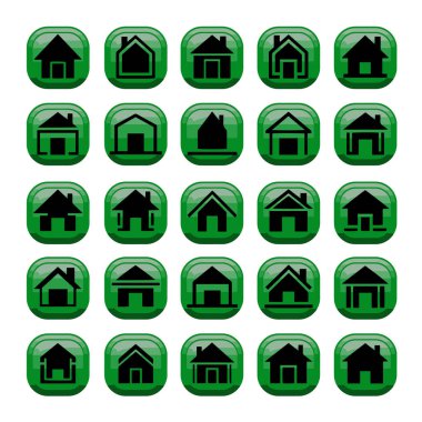 Çoklu Değişikliklerle Ev Şekli Simge Paketi