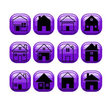 Çoklu Değişikliklerle Ev Şekli Simge Paketi