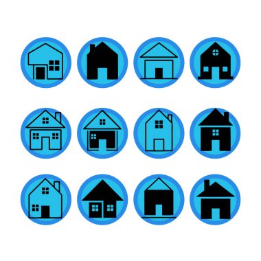 Çoklu Değişikliklerle Ev Şekli Simge Paketi