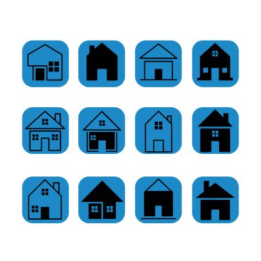 Çoklu Değişikliklerle Ev Şekli Simge Paketi