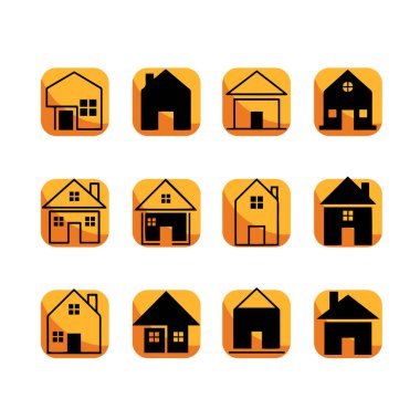 Çoklu Değişikliklerle Ev Şekli Simge Paketi