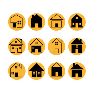 Çoklu Değişikliklerle Ev Şekli Simge Paketi