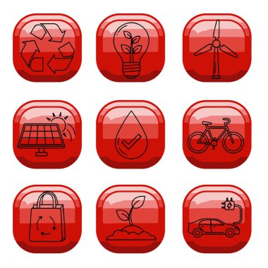 Çevresel ve Sürdürülebilirlik Tema Simgesi Paketi