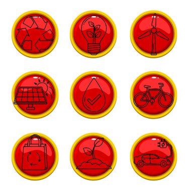 Çevresel ve Sürdürülebilirlik Tema Simgesi Paketi