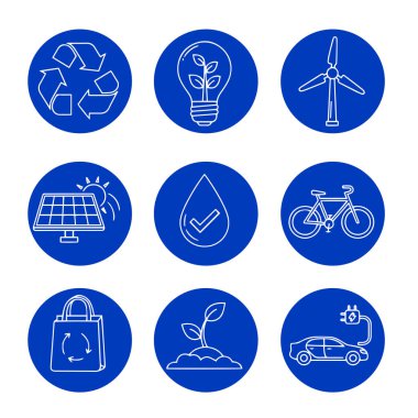Çevresel ve Sürdürülebilirlik Tema Simgesi Paketi