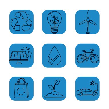 Çevresel ve Sürdürülebilirlik Tema Simgesi Paketi
