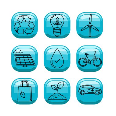 Çevresel ve Sürdürülebilirlik Tema Simgesi Paketi