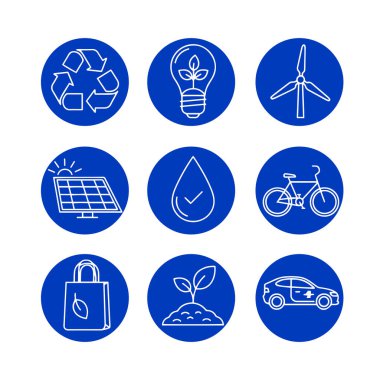 Çevresel ve Sürdürülebilirlik Tema Simgesi Paketi
