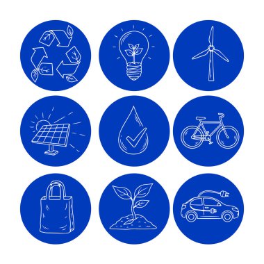 Çevresel ve Sürdürülebilirlik Tema Simgesi Paketi